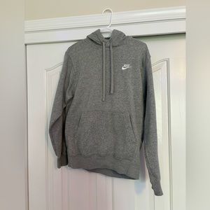 Heather Grey Nike Hoodie, small, hooded sweatshirt